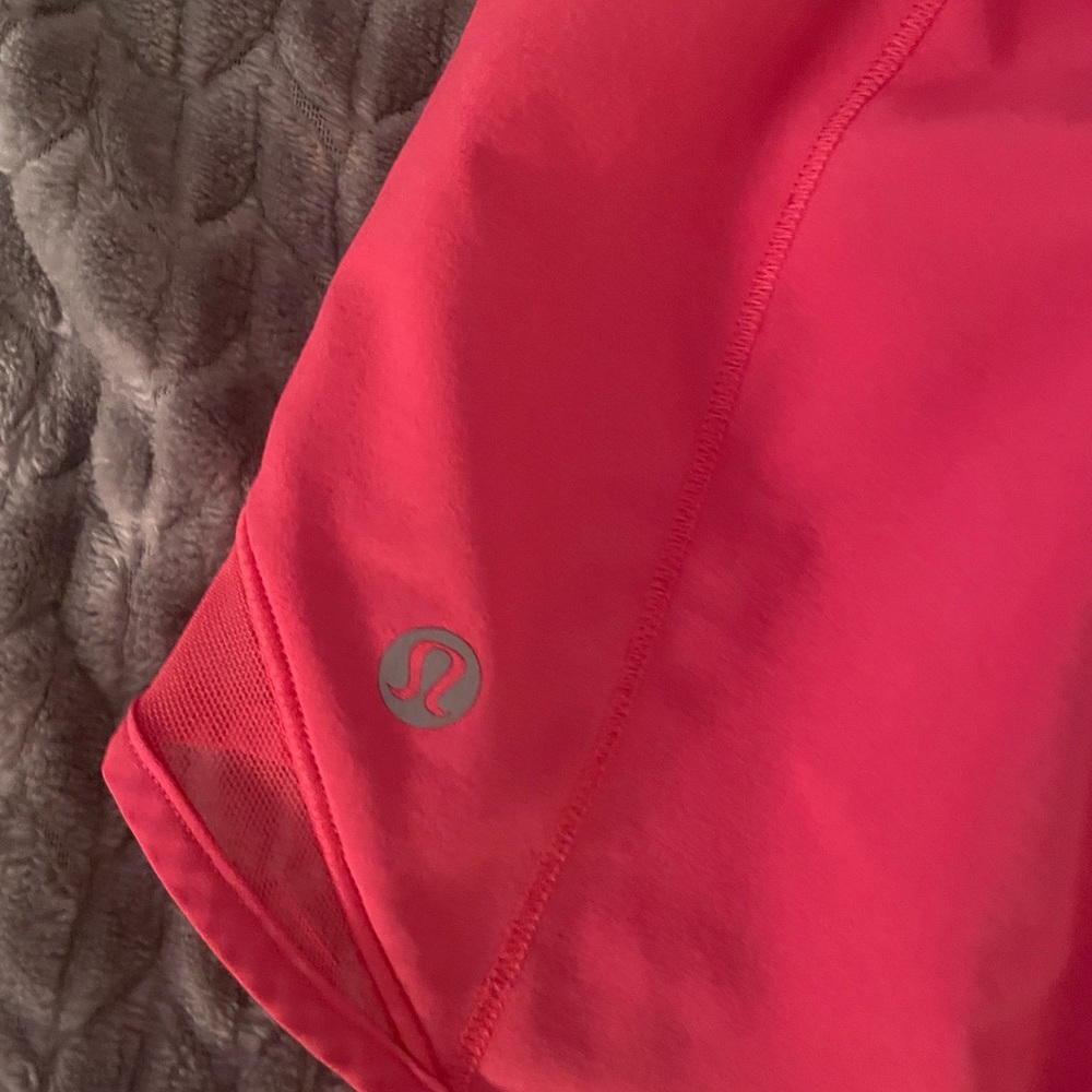 lululemon athletica Pink Athletic Shorts Moisture-Wicking Fabric